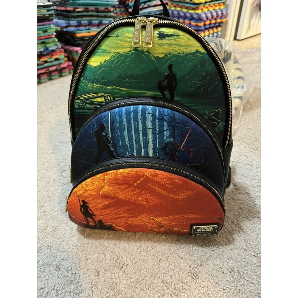 NEW 2023 Disney Parks Star Wars The Force Awakens Loungefly Backpack Disney100
